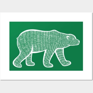 Polar Bear - hand drawn detailed animal lovers design Posters and Art